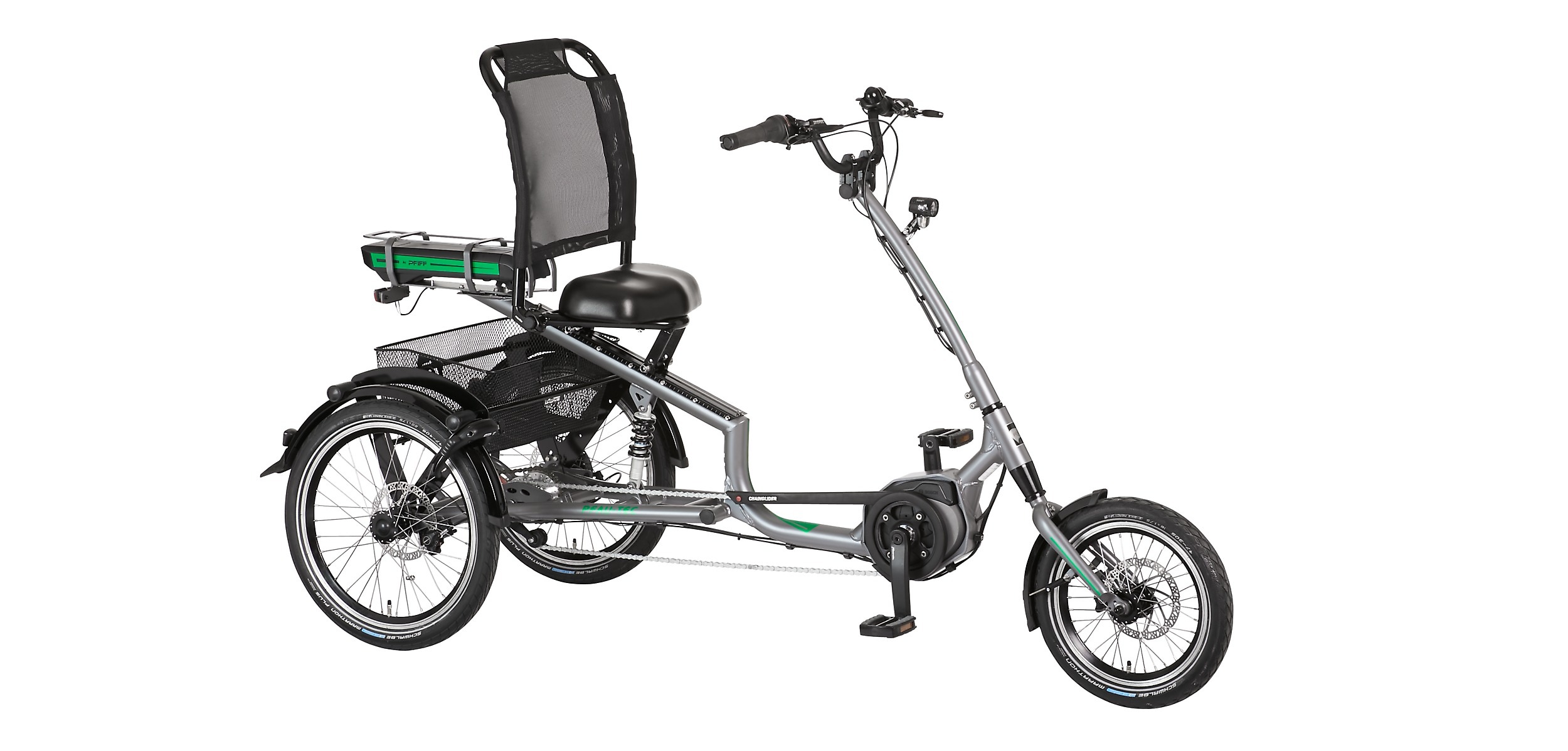 fahrrad 3 räder e-motor mit sitzbank